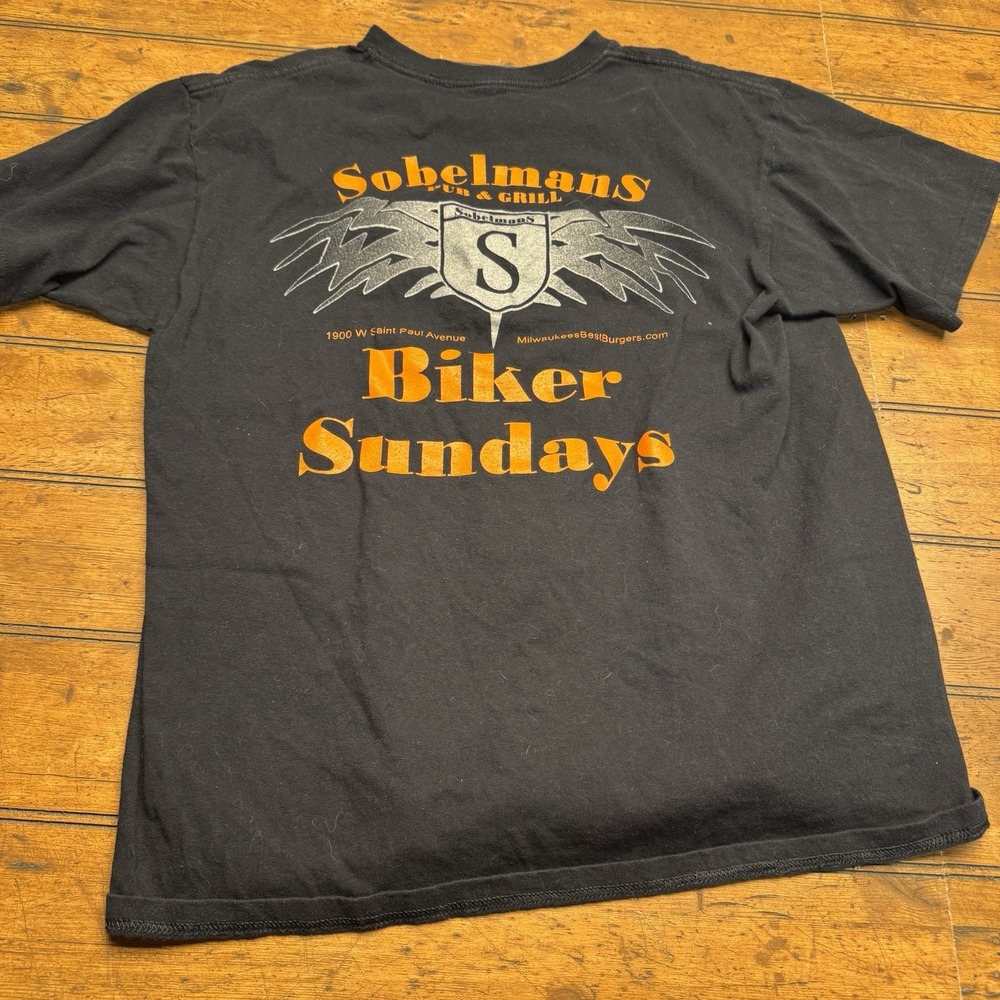 Biker Sunday Soblemans In‎ Milwaukee Shirt Mens L Black